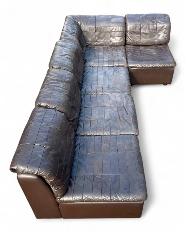 S 379 JC Leather modular sofa by Cor 1970s