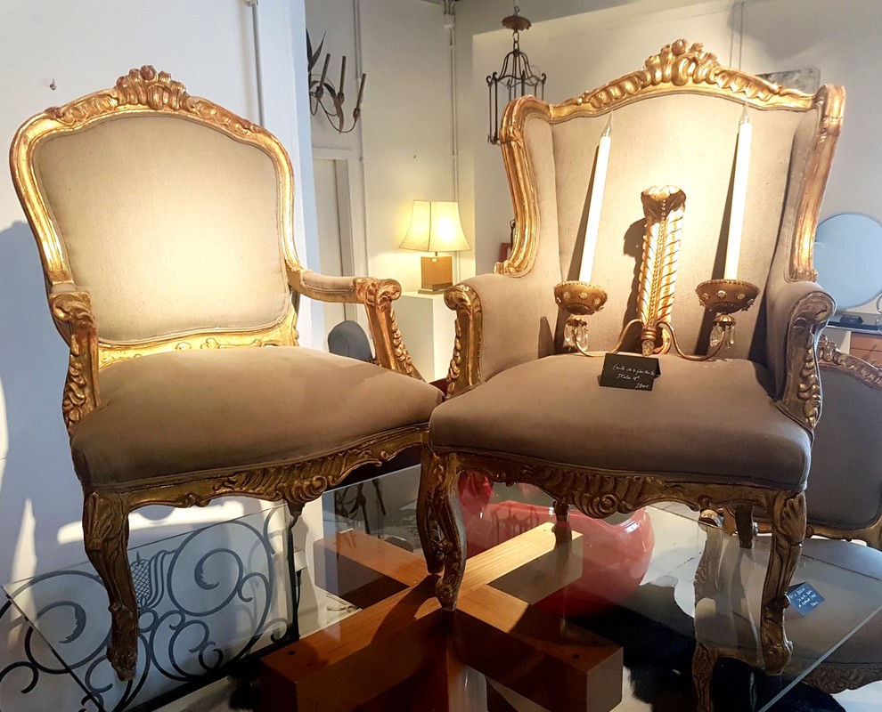 S 380 YD 2 pairs italian armchairs Ca 1900