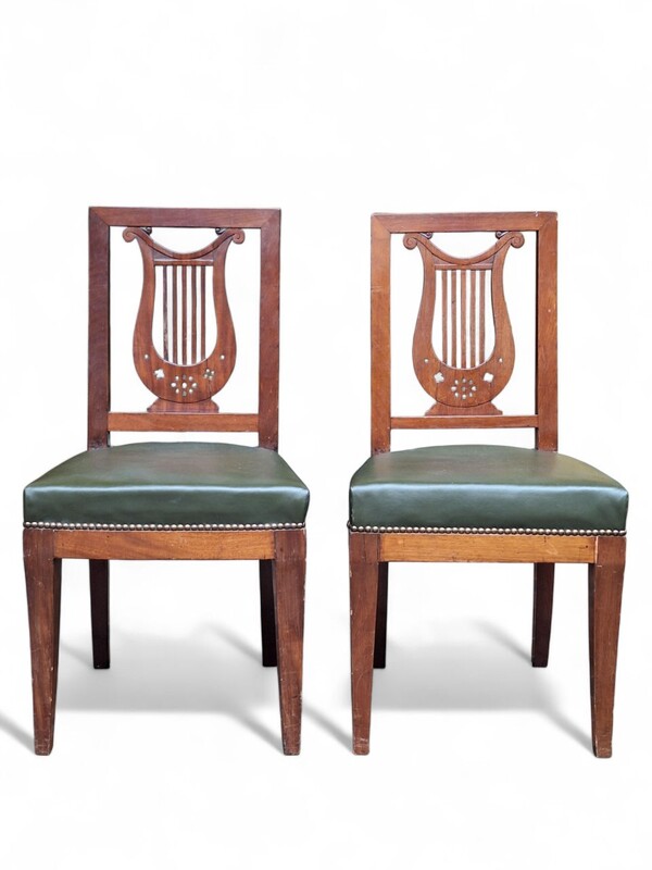 S 382 APO pair of neoclassical empire chairs by Jacob- Desmalter, XIX century 