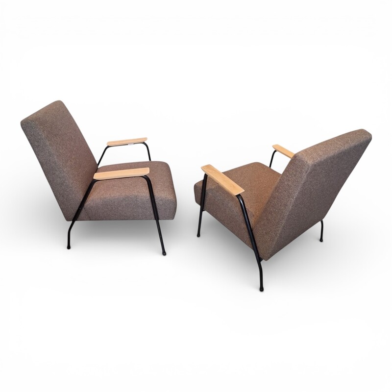 S 399 JD/RC pair of « Rio » armchairs by Pierre Guariche for Meurop, 1960’s