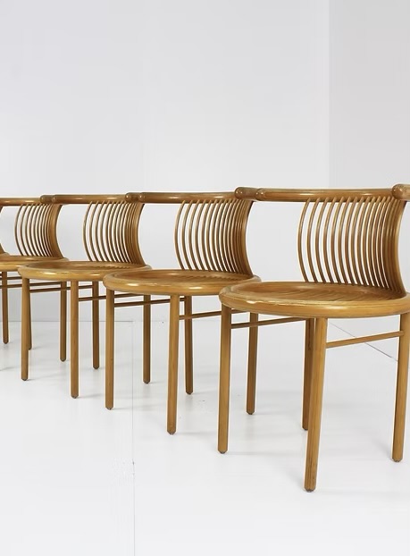 S 400 JD/RC Set of 4 Circo vintage dining room chairs by Herbert Ohl for Lubke