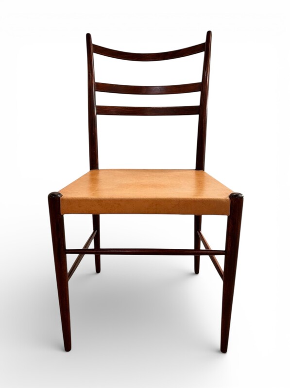 S 405 AS Set of 8 chairs with original leather  by Yngve Ekström, Model GRACELL, designed 1956, Gemla edition Sweden