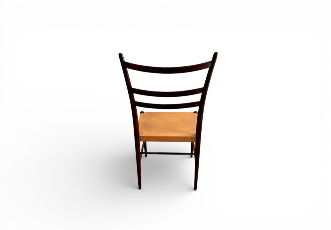 S 405 AS Set of 8 chairs with original leather  by Yngve Ekström, Model GRACELL, designed 1956, Gemla edition Sweden