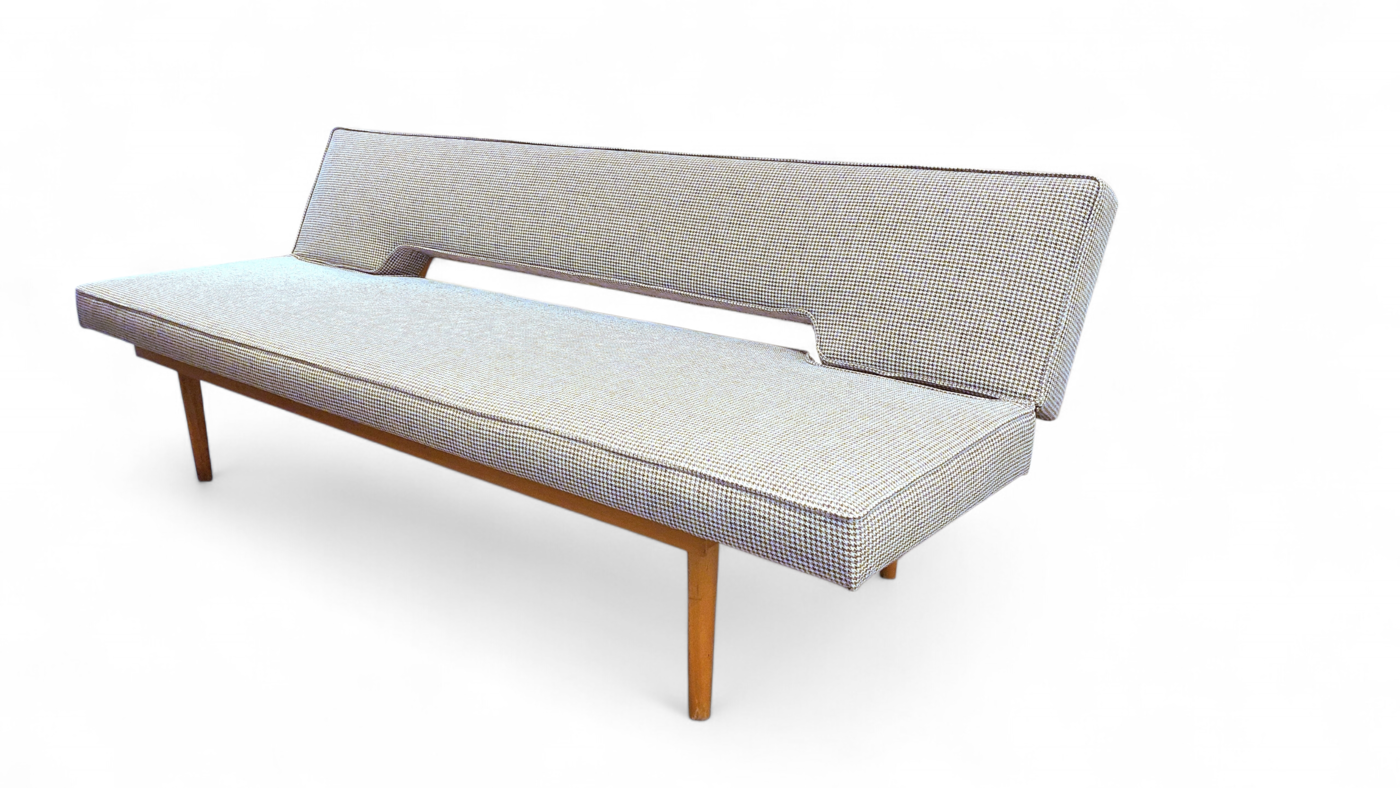 S 406 JC Ajustable sofa daybed 1960s,  new upholstery