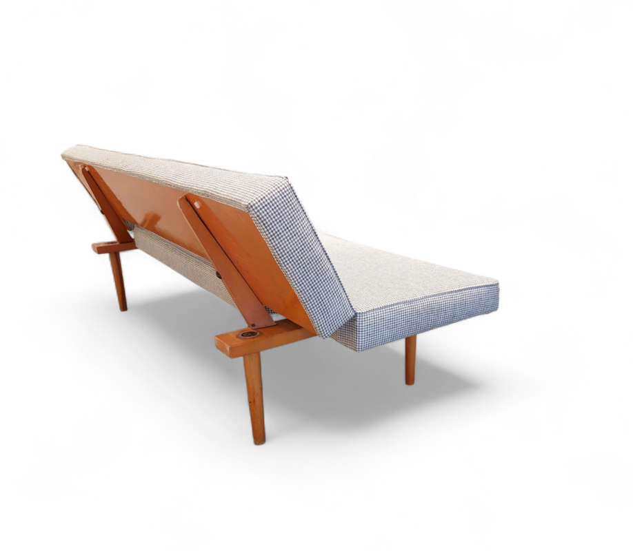 S 406 JC Ajustable sofa daybed 1960s,  new upholstery