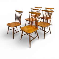S 407 AG set of 8 Akerblom chairs, Sweden 