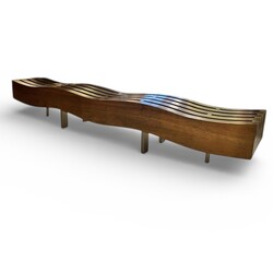 S 408 RD Wood bench, circa 1980