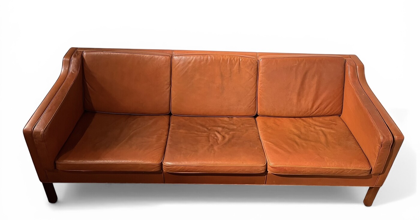 S 509 CK Borge Mogensen brown leather sofa 