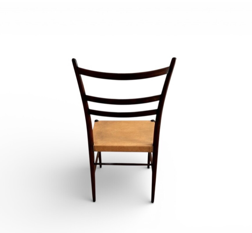 S 521 AS Set of 8 chairs with original leather by Yngve Ekström, model «Gracell», Gemla Edition, Sweden 1956