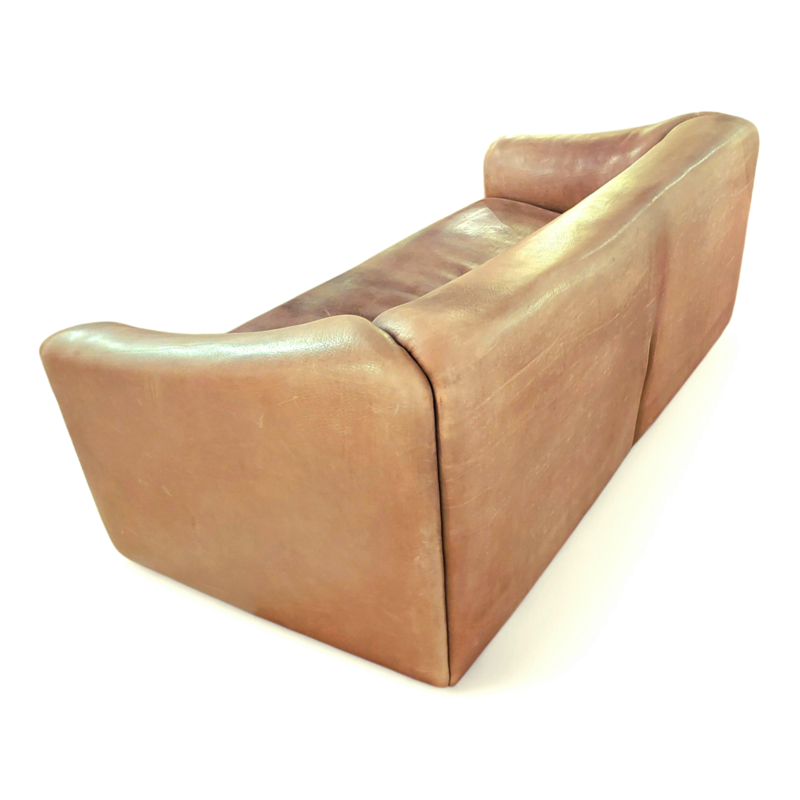 S 525 JC Bufalo leather 3 seater sofa DS47 by Desede 1980s 