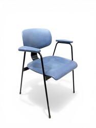 S 526 PL Willy Van Der Meeren armchair, blue moleskine, 1950’s