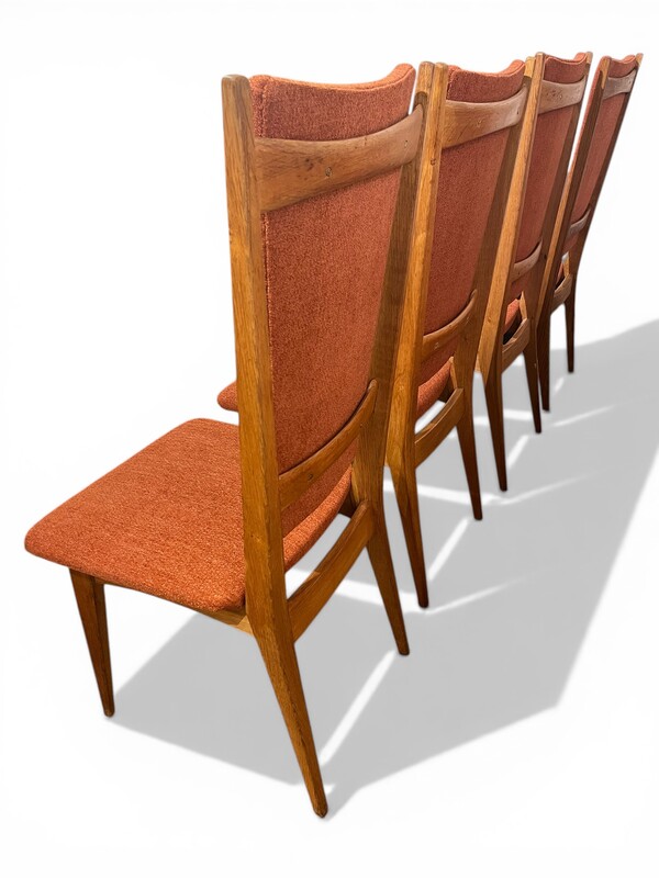 S 530 CK set of 8 oak chairs, circa 1945