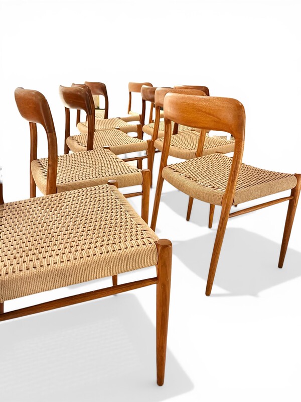 S 532 SC set of 10 Niels Otto Møller chairs, 1960’s