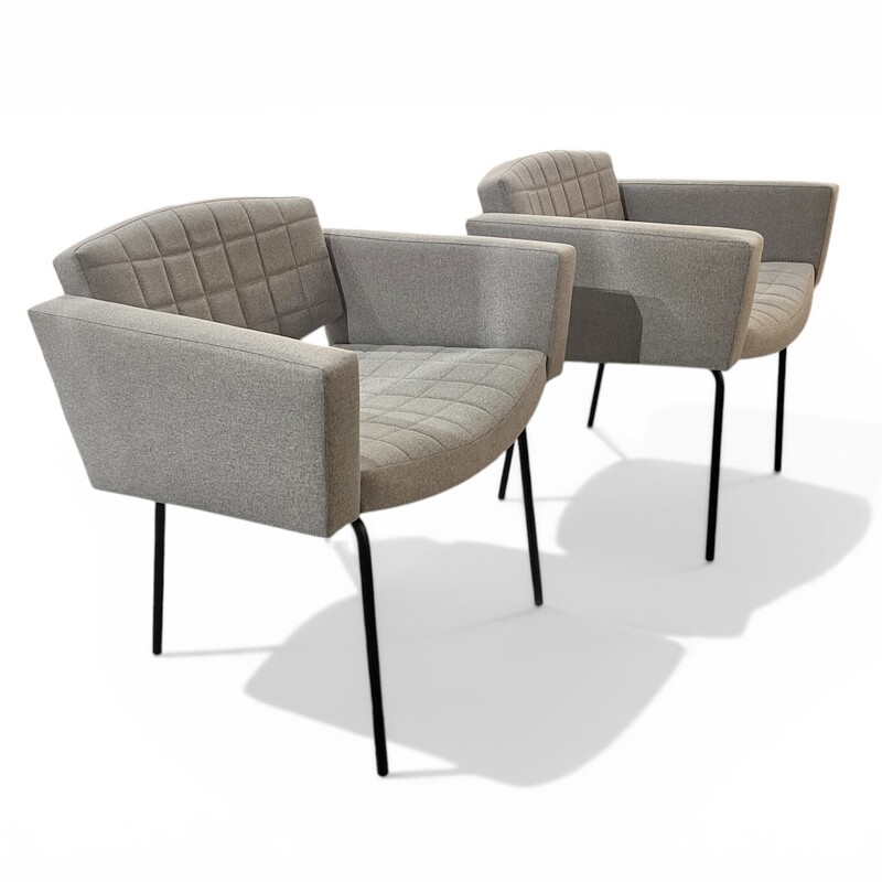 S 538 AS pair of « conseil » armchairs by Pierre Guariche for Meurop, 1960’s ( new fabric ) 