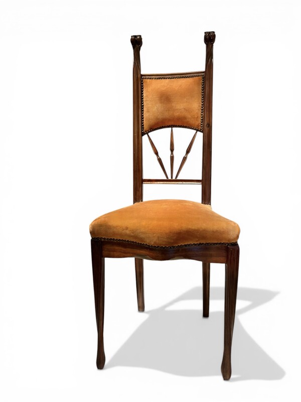 S 539 OB art nouveau sculpted wood chair by Majorelle, 1900