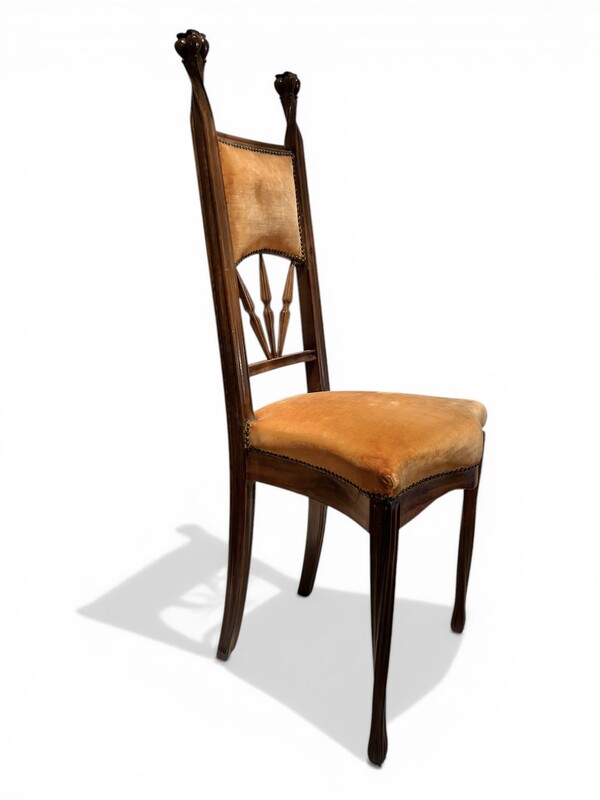 S 539 OB art nouveau sculpted wood chair by Majorelle, 1900