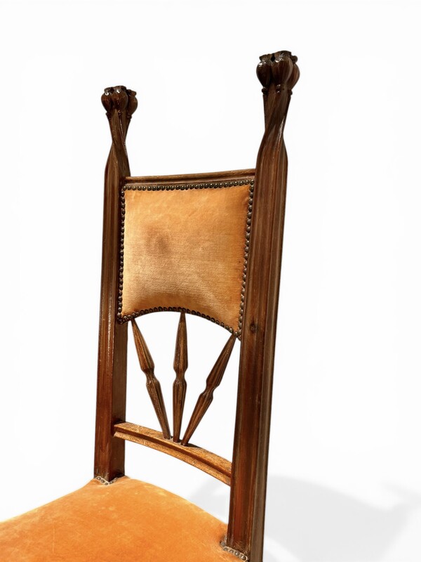 S 539 OB art nouveau sculpted wood chair by Majorelle, 1900