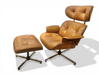 S 543 JB Plycraft / Selig USA Lounge Chair Inspired by the Eames Lounge Chair 1960s