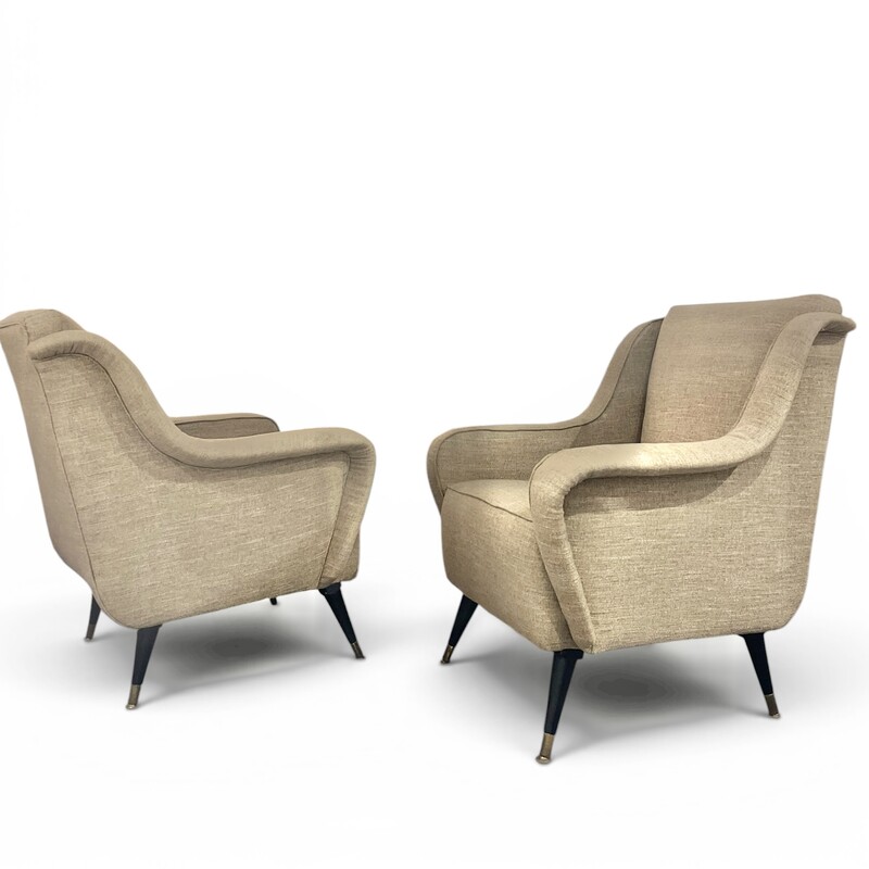 S 549 JD/RC pair of armchairs, 1950’s, totally restored 