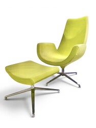 S 551 YD Green armchair + ottoman 