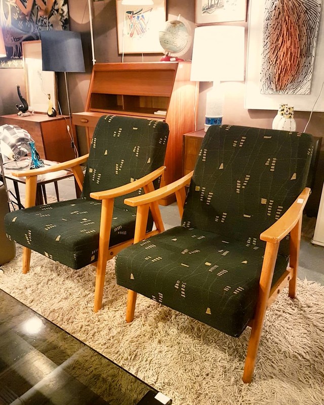 S 554 JC Pair clubs armchairs 1960s