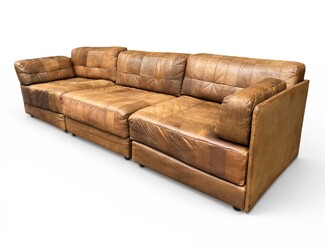 S 555 SC 3 seats modular leather sofa, 1970’s