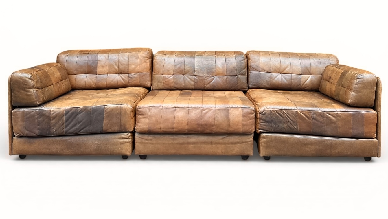 S 555 SC 3 seats modular leather sofa, 1970’s