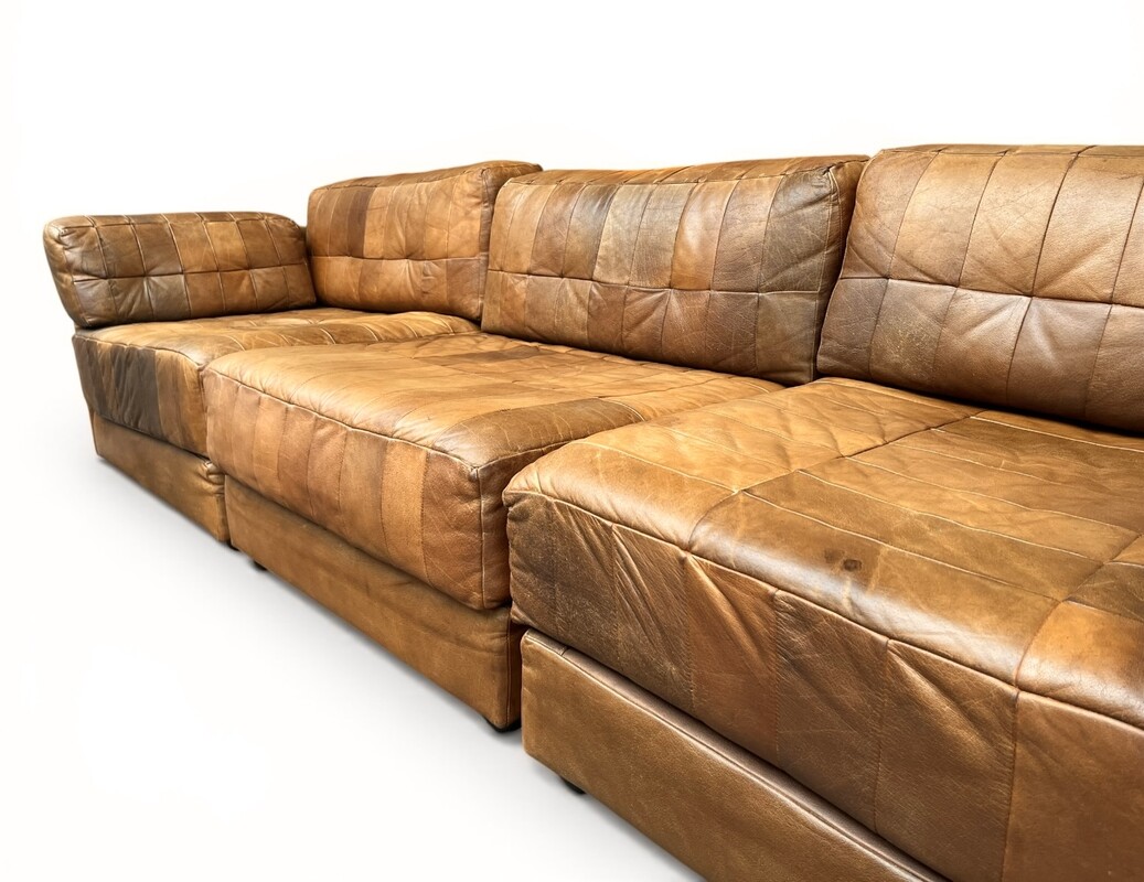 S 555 SC 3 seats modular leather sofa, 1970’s