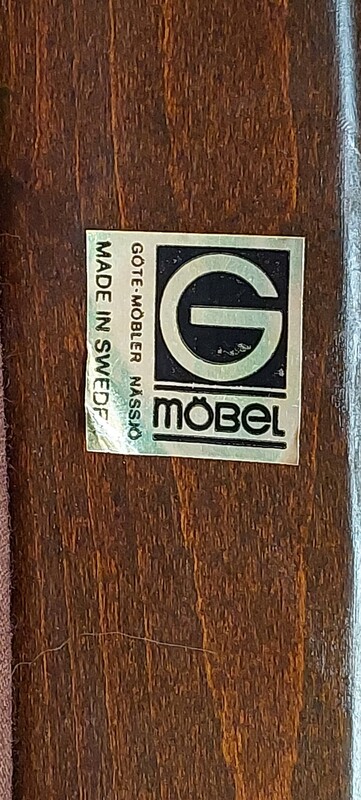 S 844 JC Leather Swedish lounge chair with ottoman, 1970’s